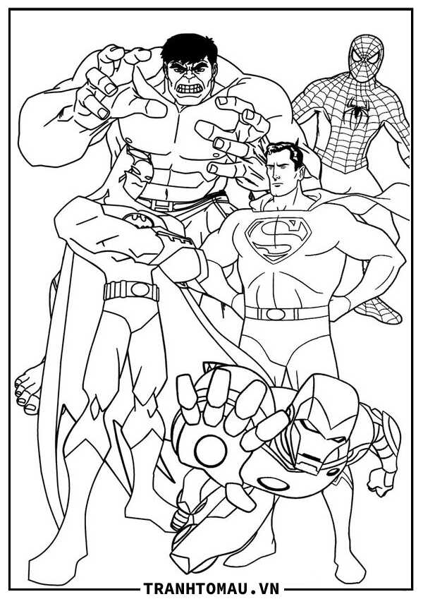 27 tranh tô màu siêu nhân cho bé trai dũng cảm | Avengers coloring,  Avengers coloring pages, Cartoon coloring pages