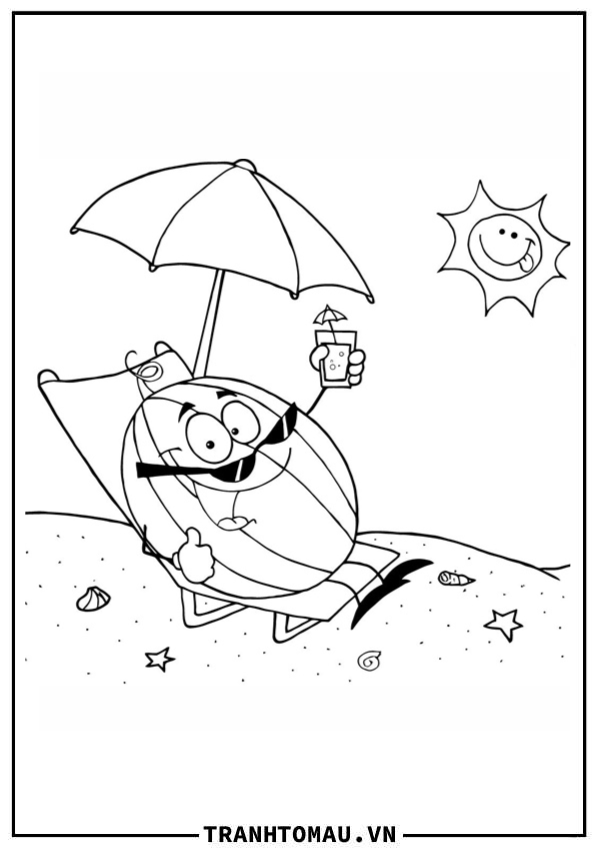 Khám phá ngay bộ Tranh tô màu quả Dưa Hấu đẹp nhất hiện nay