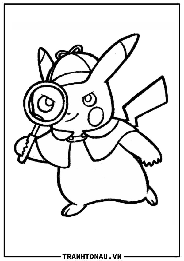 Hình tô màu Pikachu cho bé