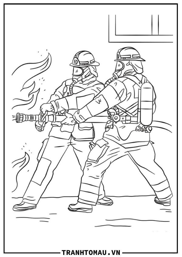Tranh Tô Màu Lính Cứu Hỏa