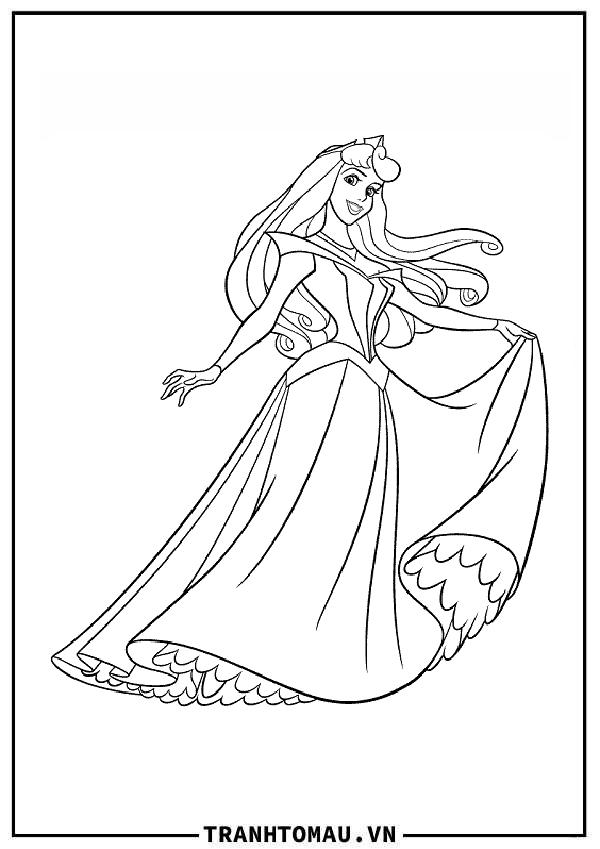 Tổng hợp các mẫu tranh tô màu Công Chúa Aurora dễ thương, đáng yêu nhất cho bé