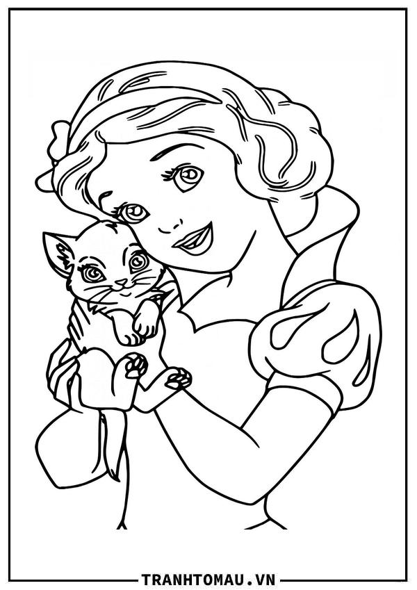 Khám phá những mẫu tranh tô màu Bạch Tuyết cho bé tập tô tại nhà