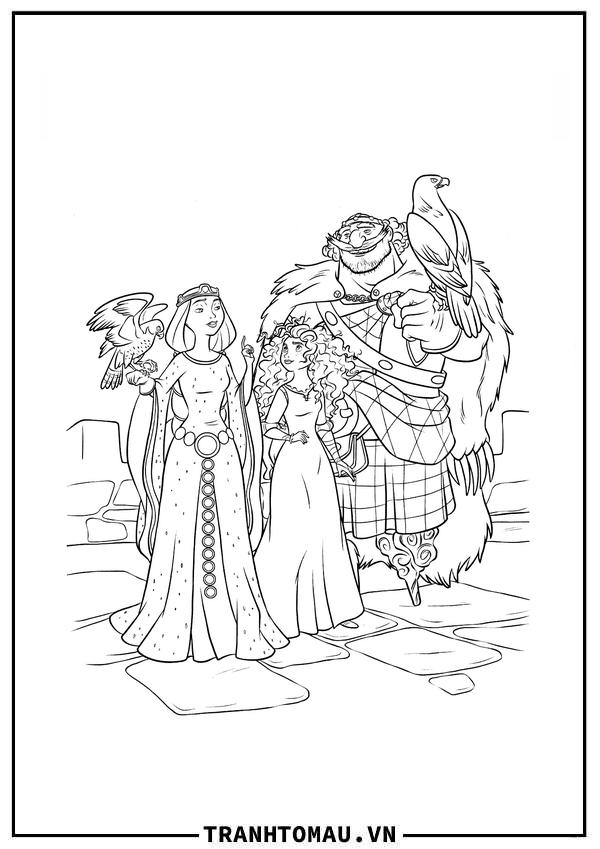 Sưu tầm tranh tô màu Công Chúa Tóc Xù đơn giản, đẹp nhất cho bé