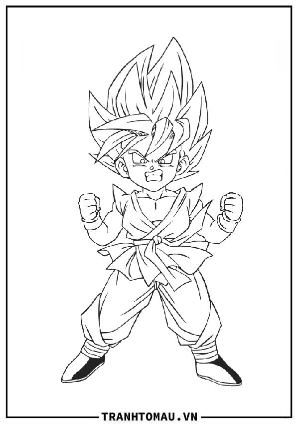Sưu tầm tranh tô màu Goku đẹp nhất cho bé