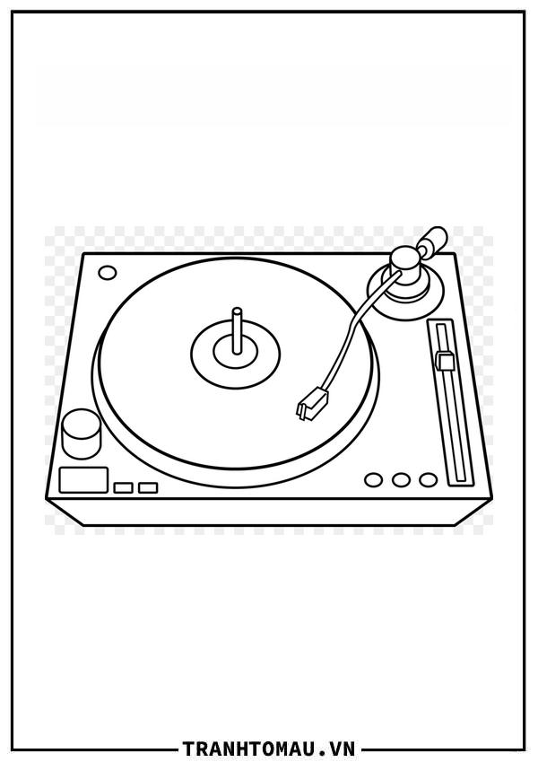 Tổng hợp các mẫu tranh tô màu Thiết Bị Phát Nhạc đơn giản, độc đáo nhất cho bé