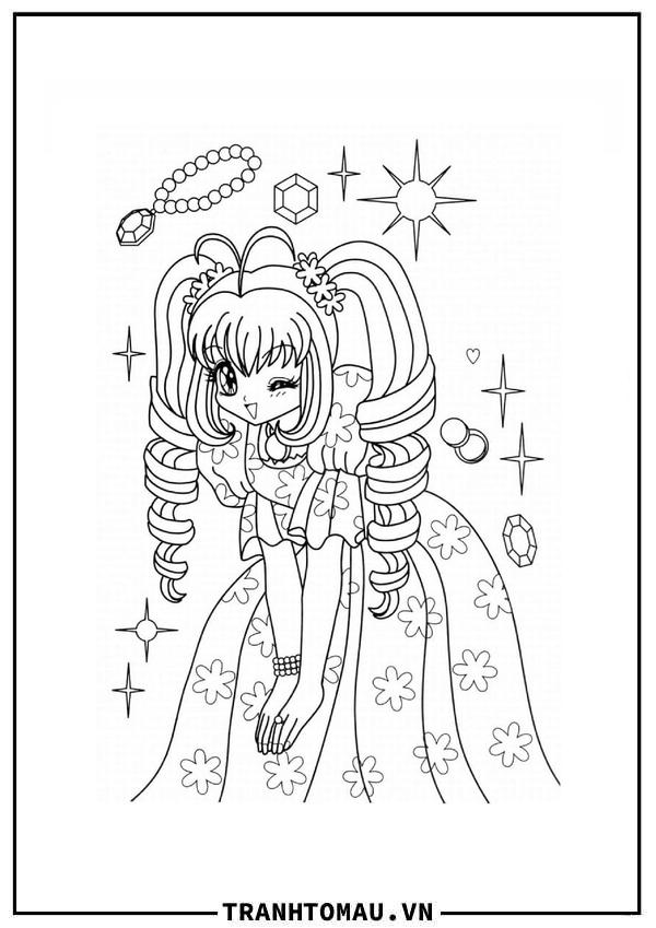 Tuyển tập các mẫu tranh tô màu Anime Cute bé nào cũng mê