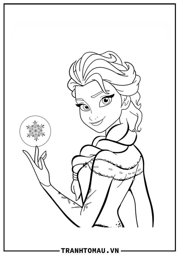 Tuyển tập tranh tô màu Công Chúa Elsa đẹp nhất cho bé mầm non