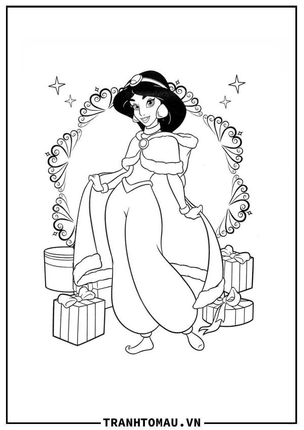 Tổng hợp các mẫu tranh tô màu Công Chúa Jasmine đáng yêu, ngộ nghĩnh nhất