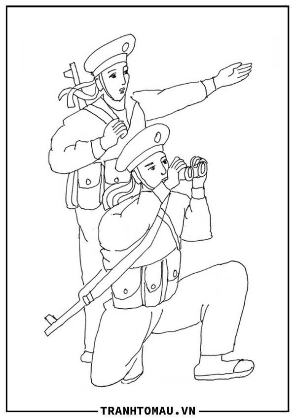 Bộ sưu tập 55+ Tranh Tô Màu Chú Bộ Đội mới nhất