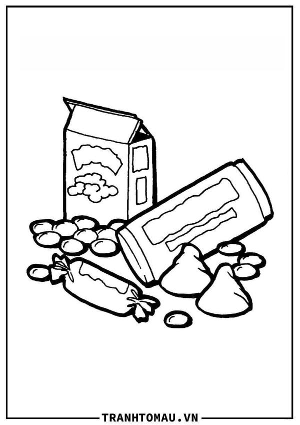 Tranh Tô Màu Bánh Kẹo