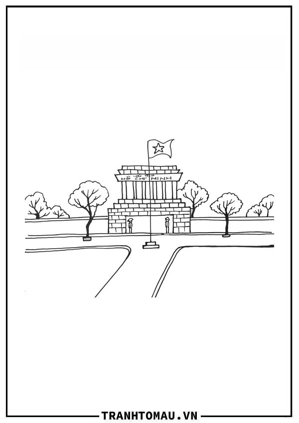Tranh Tô Màu Lăng Bác Hồ