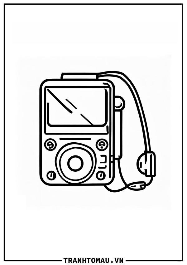 Tuyển tập các mẫu tranh tô màu Máy Nghe Nhạc đơn giản, đẹp nhất cho bé