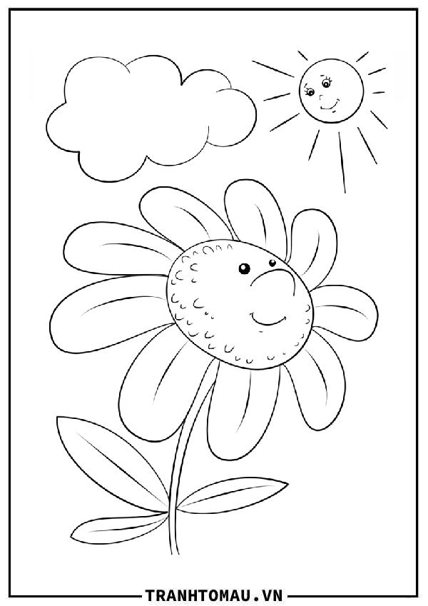 Tranh Tô Màu Hoa Cúc