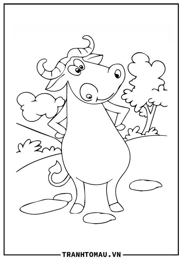 Tranh Tô Màu Con Trâu - hộp quà hấp dẫn dành cho bé
