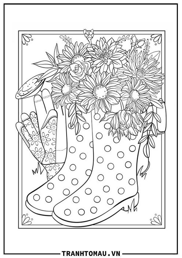 Tranh Tô Màu Bông Hoa
