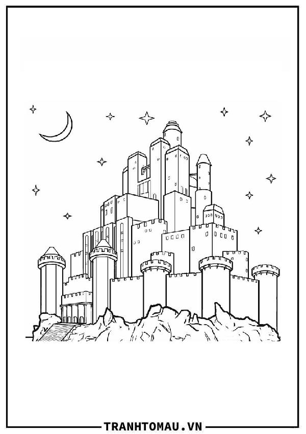 Tranh Tô Màu Lâu Đài