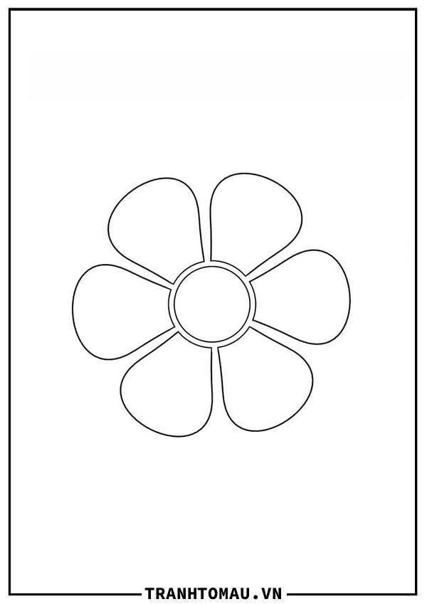 Tranh Tô Màu Bông Hoa 6 Cánh