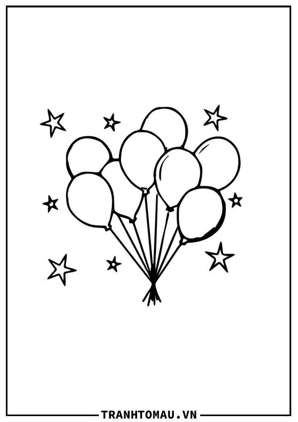 Tranh Tô Màu Bóng Bay