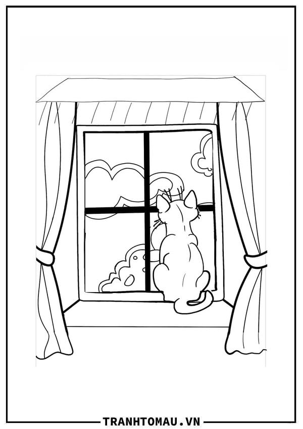 Tranh Tô Màu Cửa Sổ
