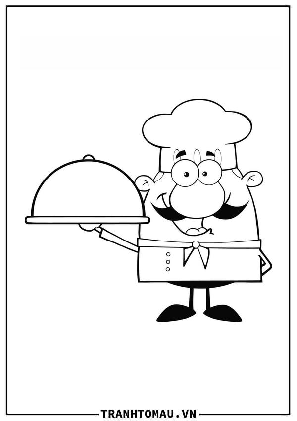 Tranh Tô Màu Đầu Bếp