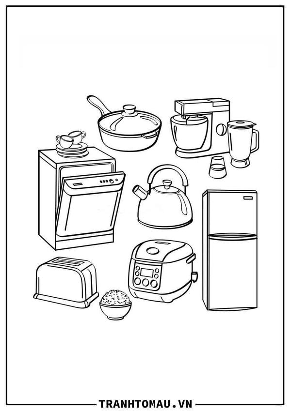 Tranh Tô Màu Đồ Dùng Gia Đình