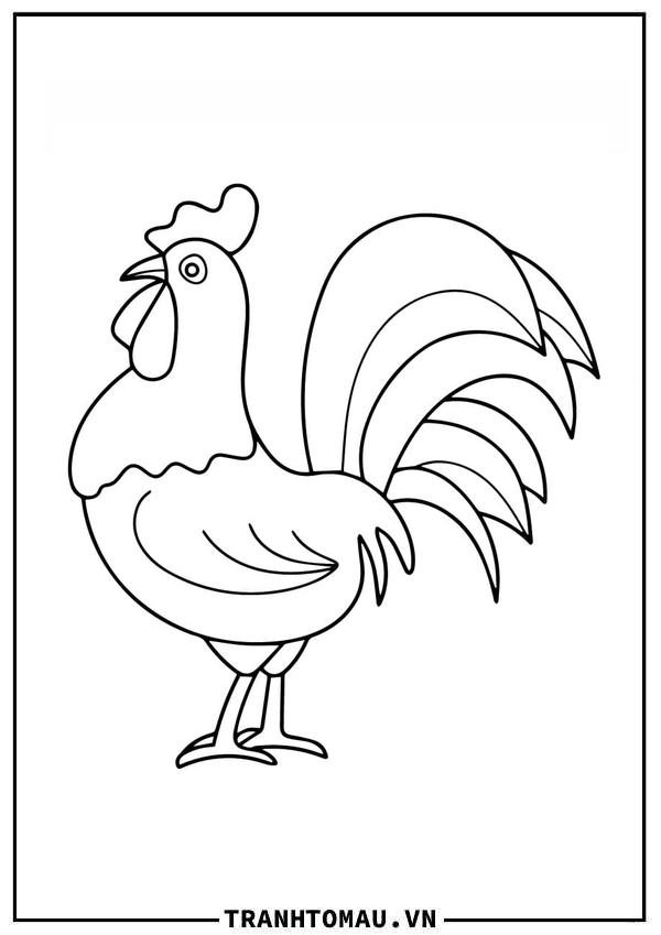 Top những mẫu Tranh Tô Màu Con Gà siêu dễ thương dành tặng bé yêu