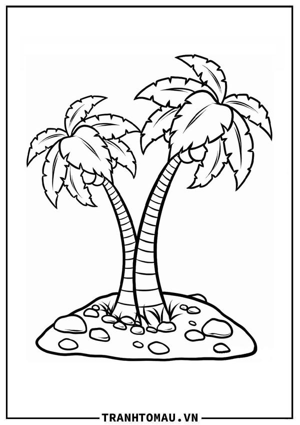 Tranh Tô Màu Cây Dừa