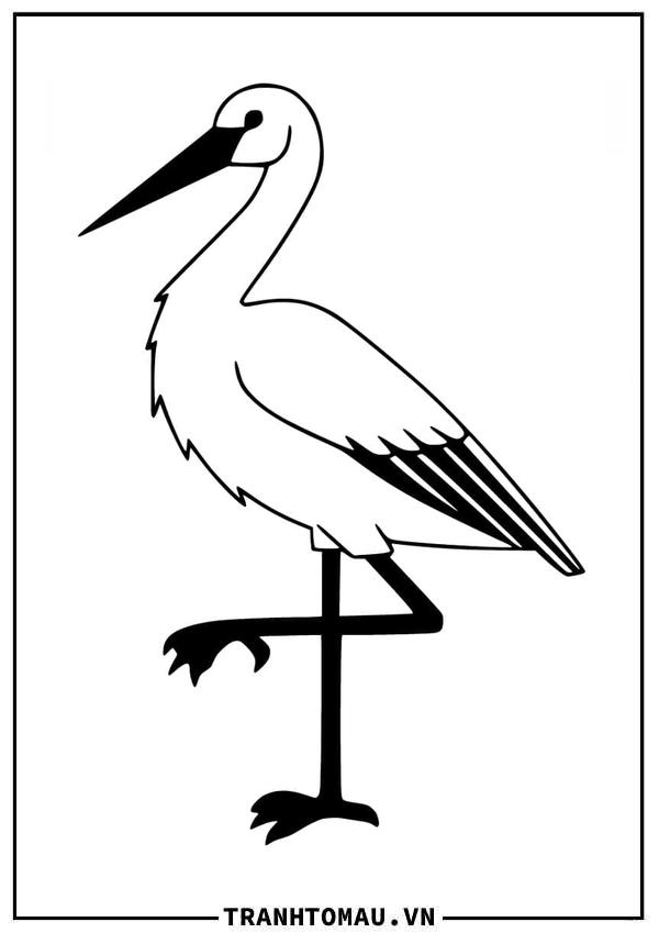 Tuyển tập Tranh Tô Màu Con Cò "bay lả bay la" mới nhất