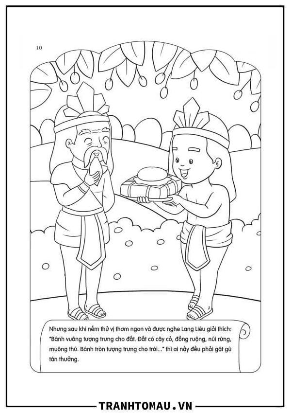 Tranh Tô Màu Truyện Cổ Tích Bánh Chưng – Bánh Dày