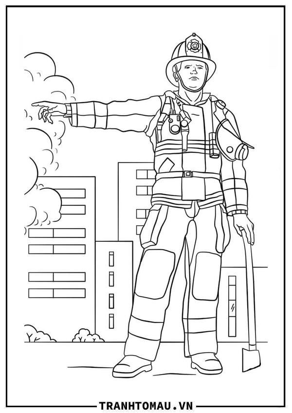 Tranh Tô Màu Lính Cứu Hỏa
