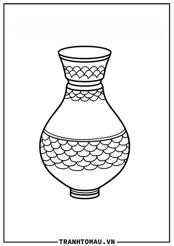 Tranh Tô Màu Lọ Hoa