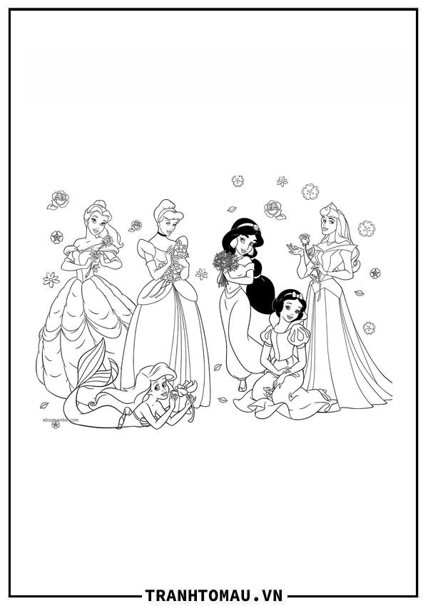 Tranh Tô Màu Công Chúa Disney