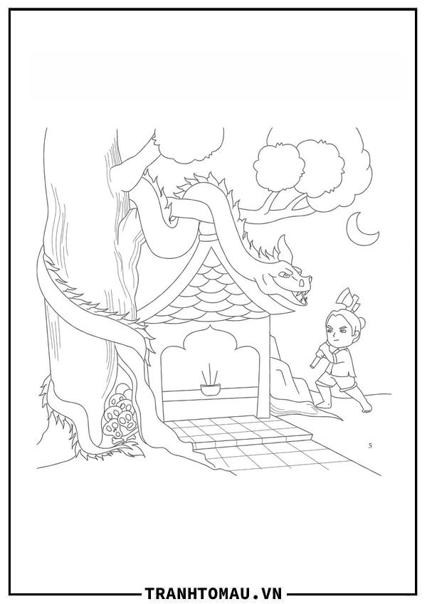 Tranh Tô Màu Truyện Cổ Tích Thạch Sanh