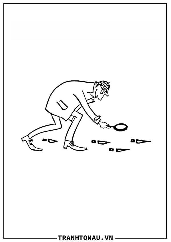 Bỏ túi ngay bộ tranh tô màu thám tử dễ thương, đáng yêu nhất cho bé