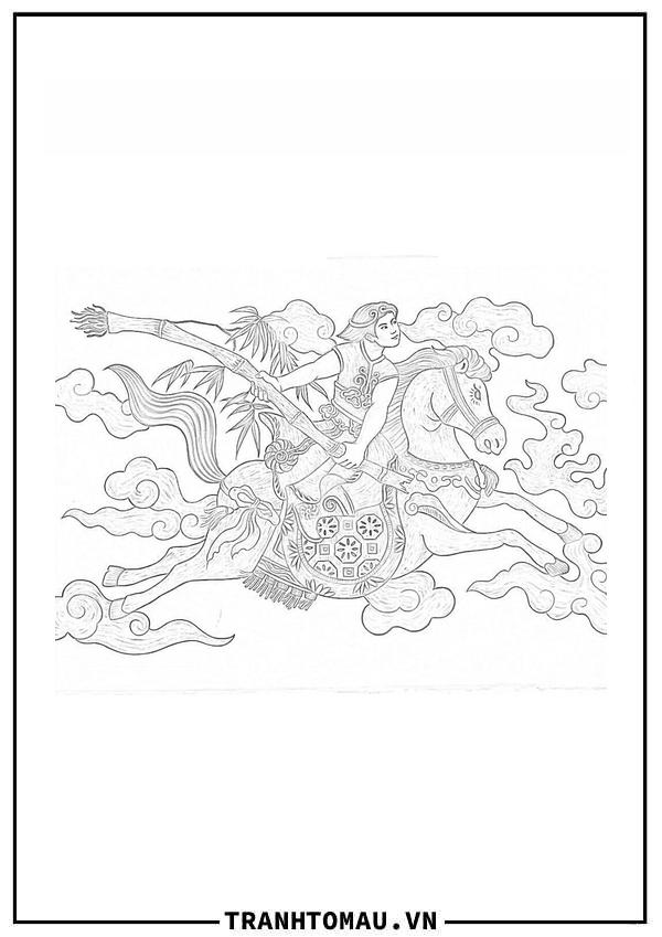 Tranh Tô Màu Thánh Gióng