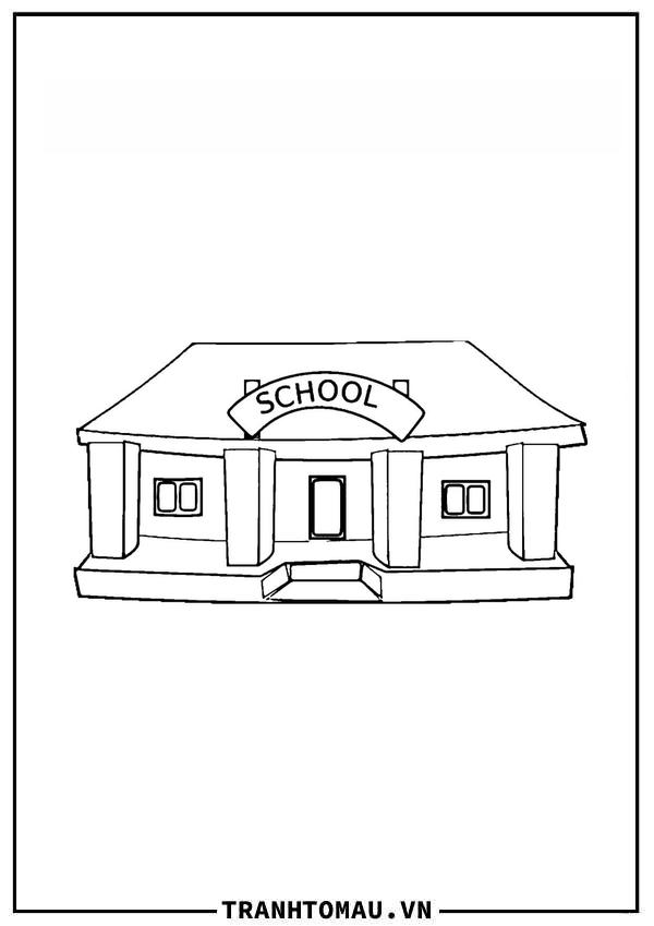 Tranh Tô Màu Trường Học