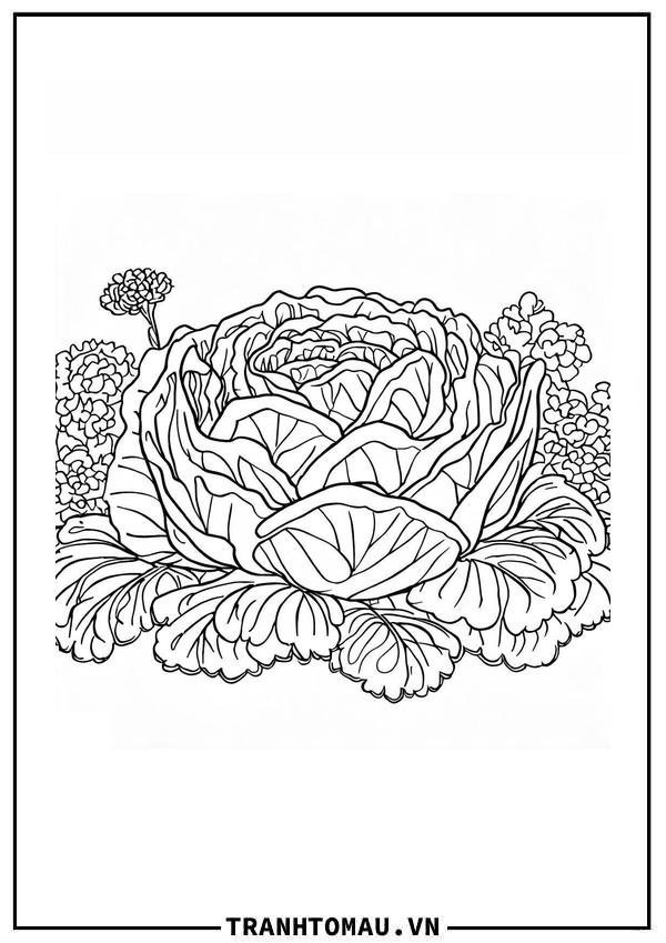 Tuyển chọn bộ Tranh Tô Màu Rau Bắp Cải sinh động và đẹp nhất