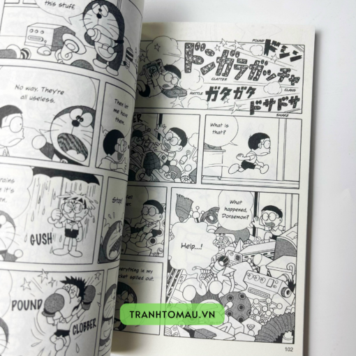 Truyen tranh Doraemon 8 cuon sach Tieng Anh ngoai van nhap khau Tranhtomau.vn 1