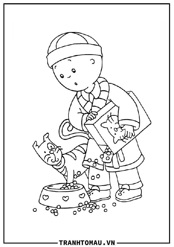 Tranh Tô Màu Cậu Bé Caillou