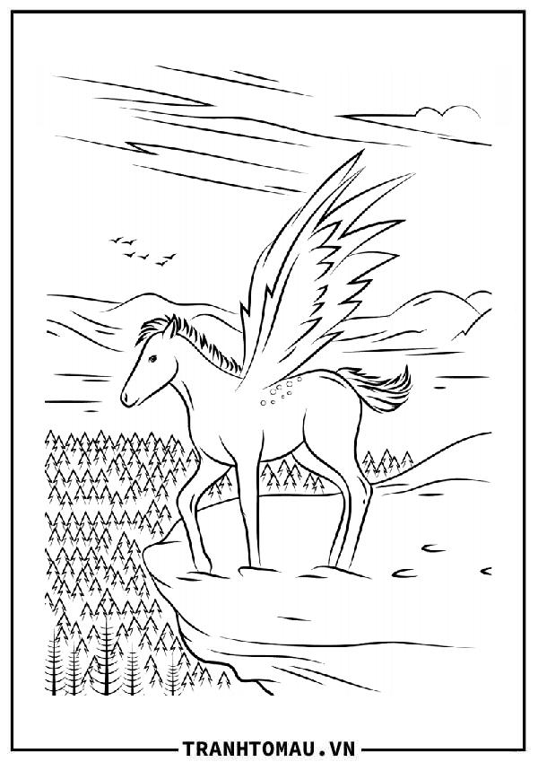 Tranh Tô Màu Ngựa Bella