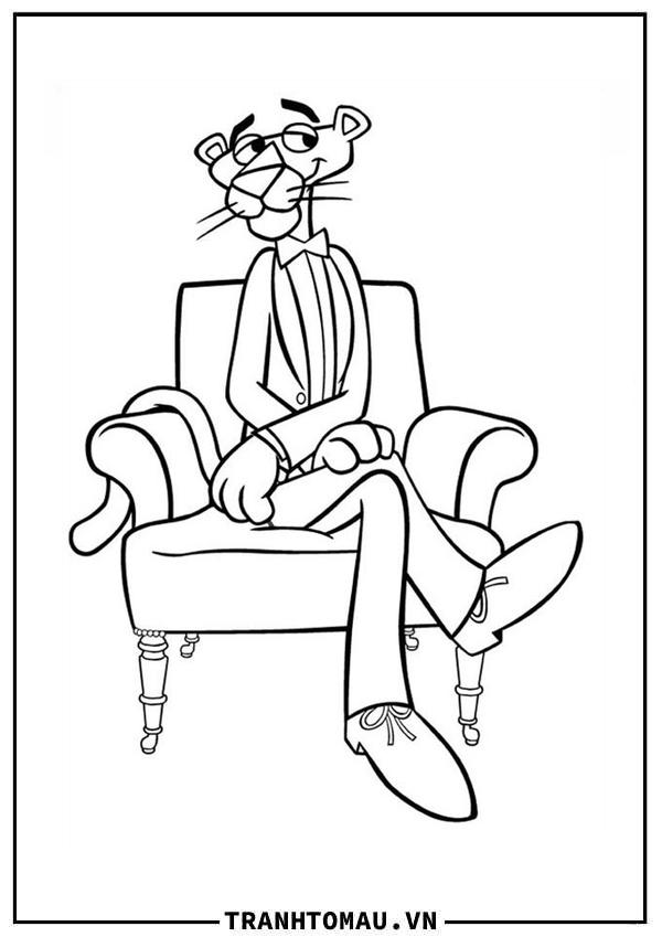 Tranh Tô Màu Chú Báo Hồng