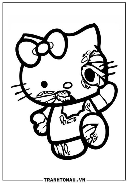 Tranh Tô Màu Hello Kitty