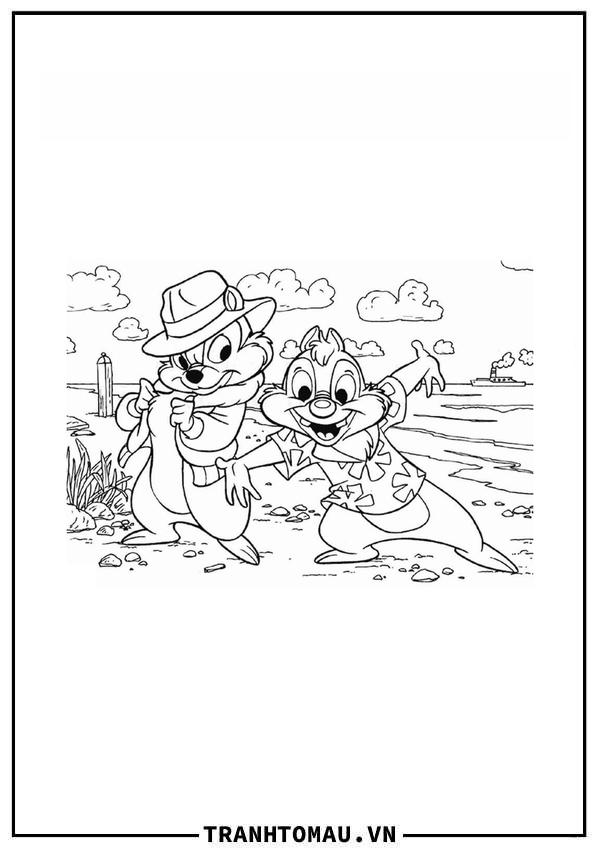 Tranh Tô Màu Chip Và Dale