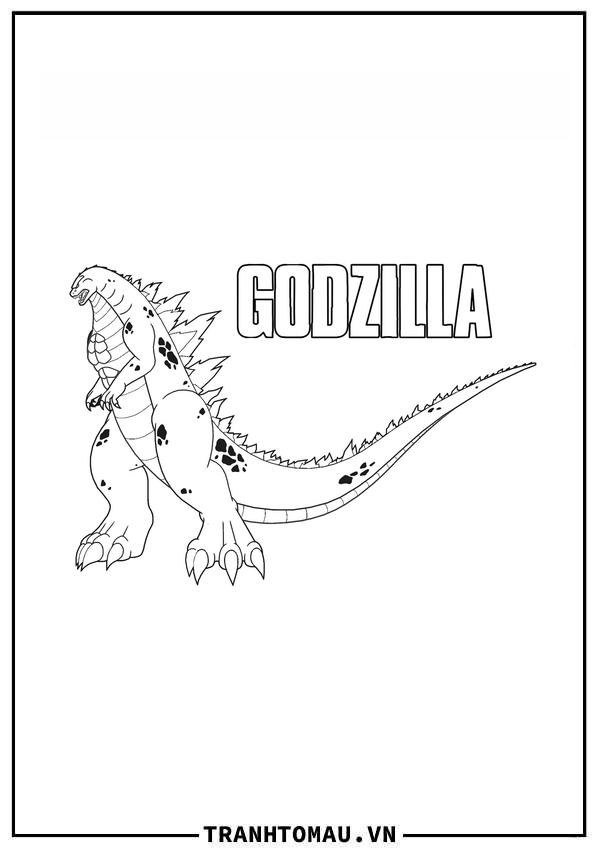 Tranh Tô Màu Godzilla