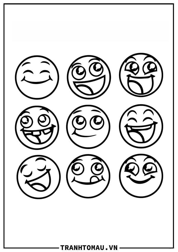 Tranh Tô Màu Biểu Tượng Cảm Xúc