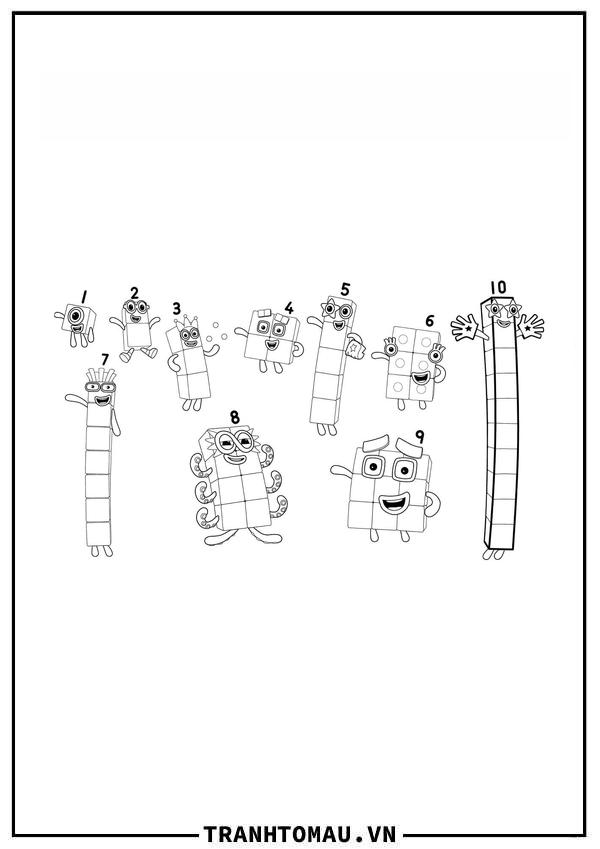Tranh Tô Màu Number Block