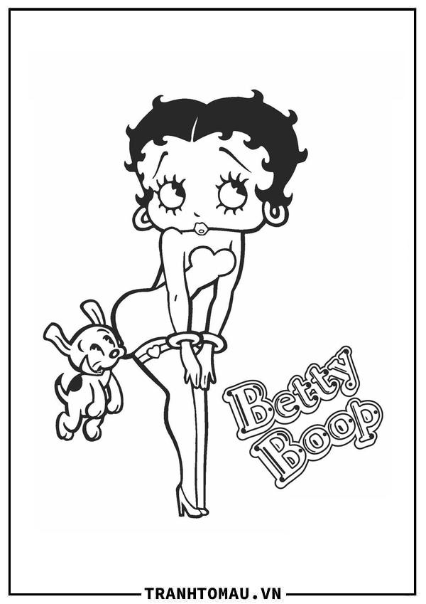 Tuyển tập tranh tô màu Betty Boop bé nào cũng thích