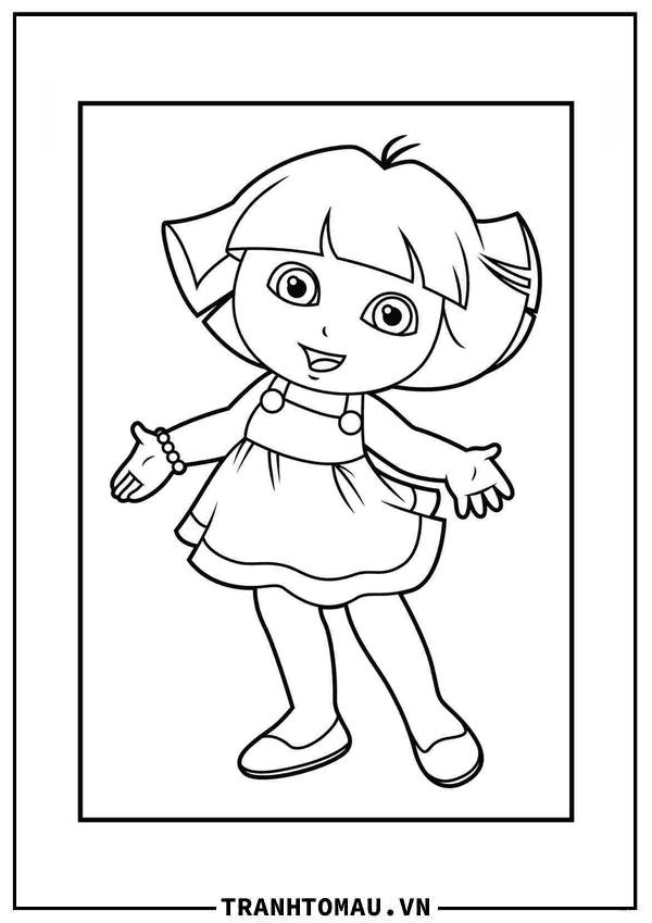 Tuyển tập tranh tô màu Nhà Thám Hiểm Dora cho bé tập tô tại nhà