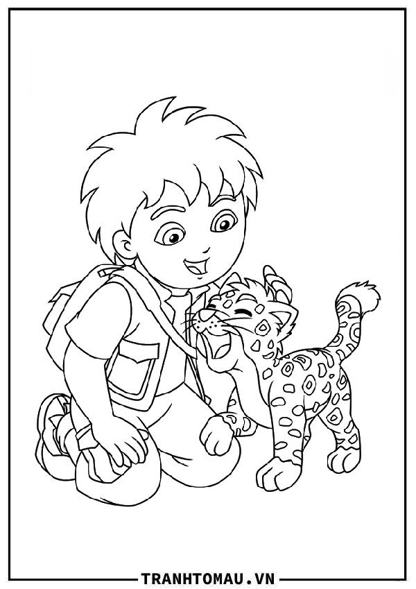 Tải ngay các mẫu tranh tô màu Diego Hoàng Tử Rừng Xanh đẹp nhất cho bé