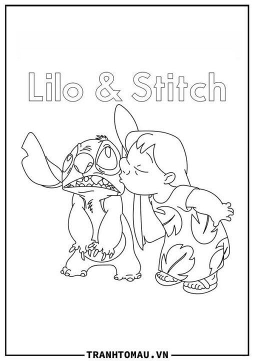 Tranh Tô Màu Lilo Và Stitch